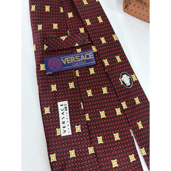 Versace Ermenegildo Zegna Brooks Brothers Silk Tie Lot Of 7 Italy USA Designer - Picture 7 of 16